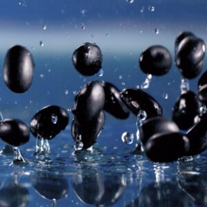 Black Beans Falling On Water (Splash)