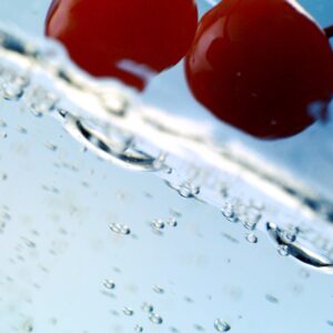 Cherries Falling In Water