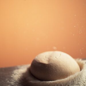 Dough Falling On Flour