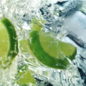 Lime Swirl In Water And Ice