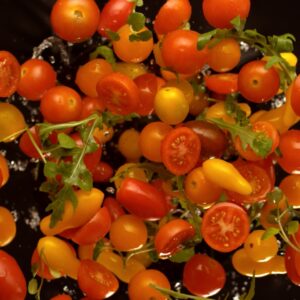 Tomatoes And Rocket Tossing