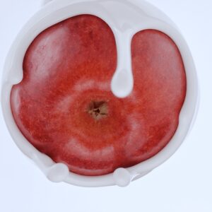 Apple Enveloped By White Cream V1