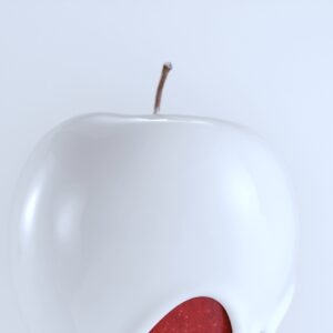 Apple Enveloped By White Cream V3