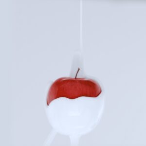 Apple Enveloped By White Cream V9